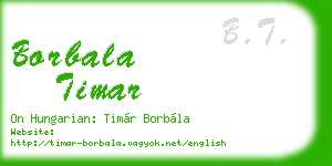 borbala timar business card